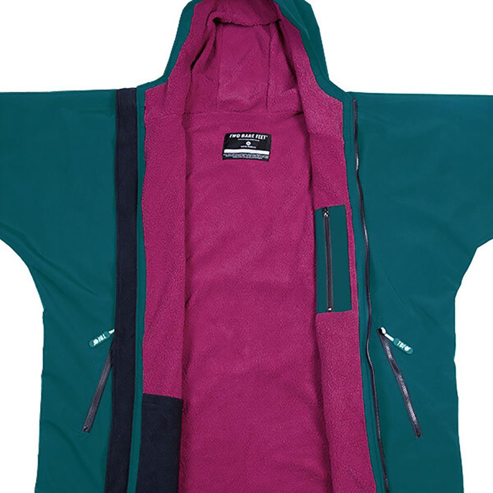 Two Bare Feet Kids Weatherproof Packable Changing Robe & Travel Bag - Sea Green / Raspbery Extra Image 2